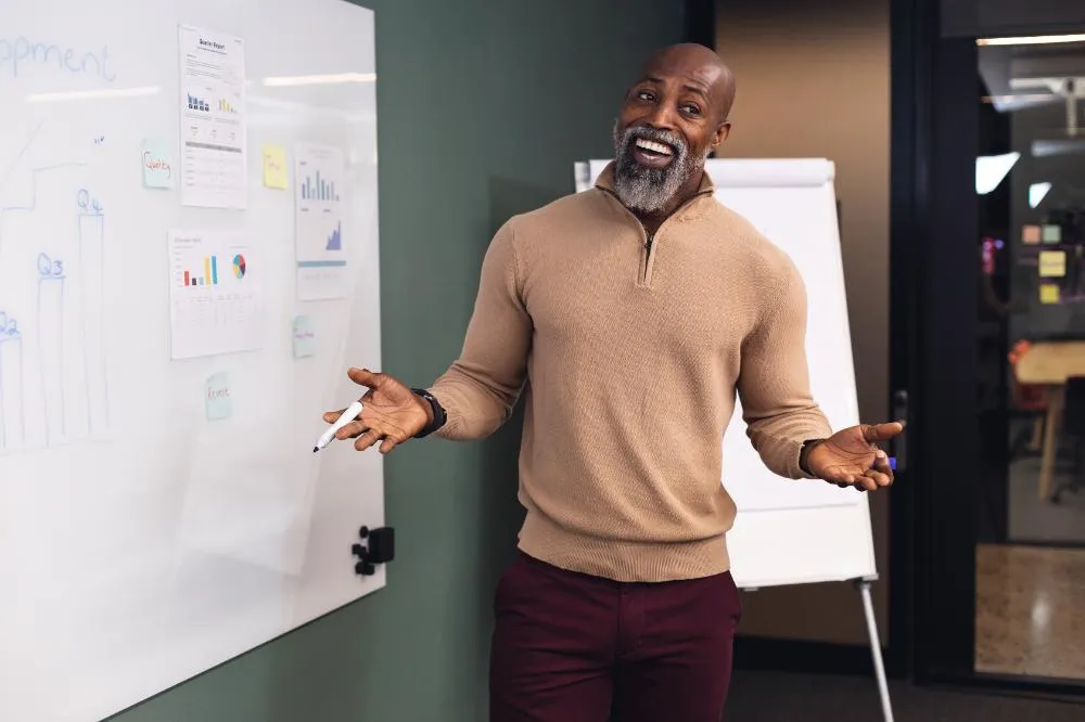smiling african american businessman
